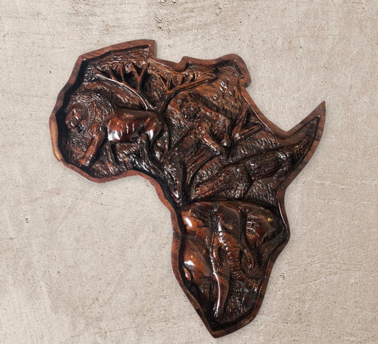 Africa Map Carving